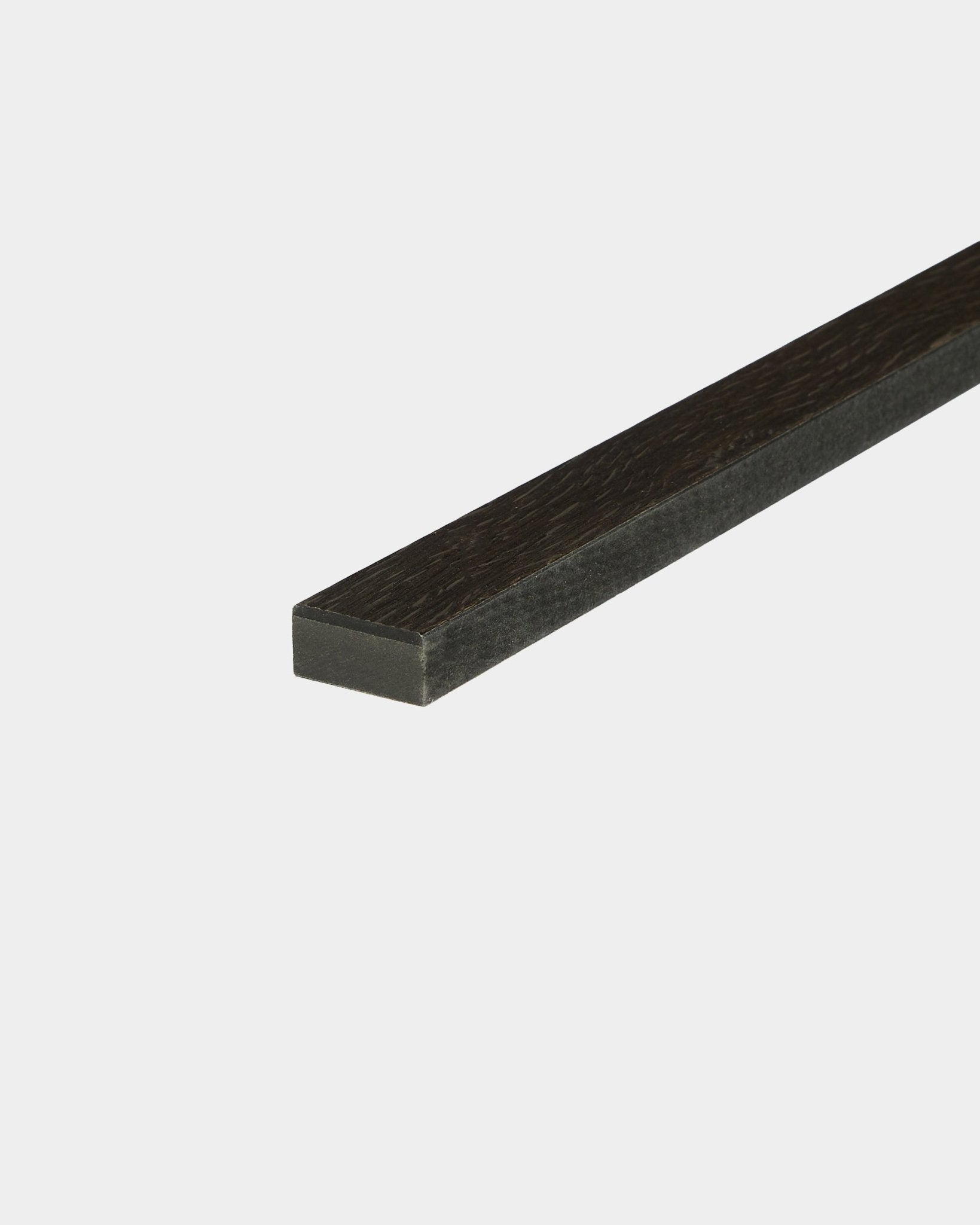 A WoodUpp Lamella Rustic Smoked Oak 240cm acoustic slat, featuring a Nordic-inspired finish, is positioned upright against a plain white background.